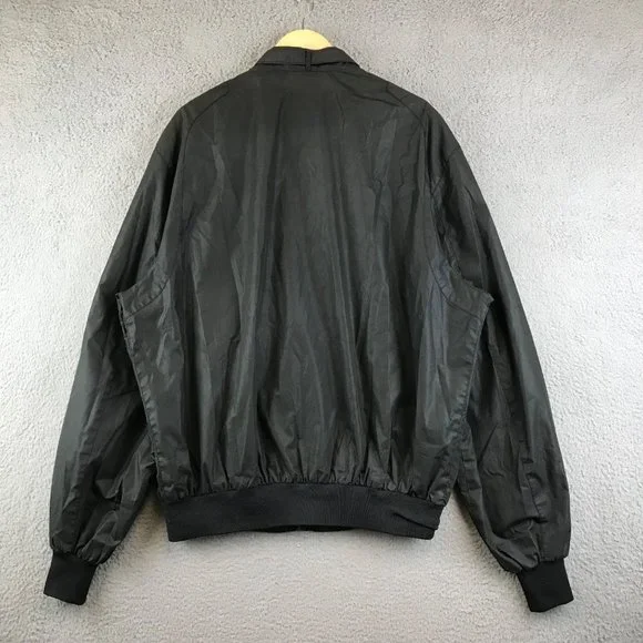 Members Only Jacket Mens Black Flight Bomber Zip Up XL - Picture 2 of 8